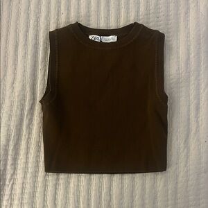 Zara Dark Brown Tank Top